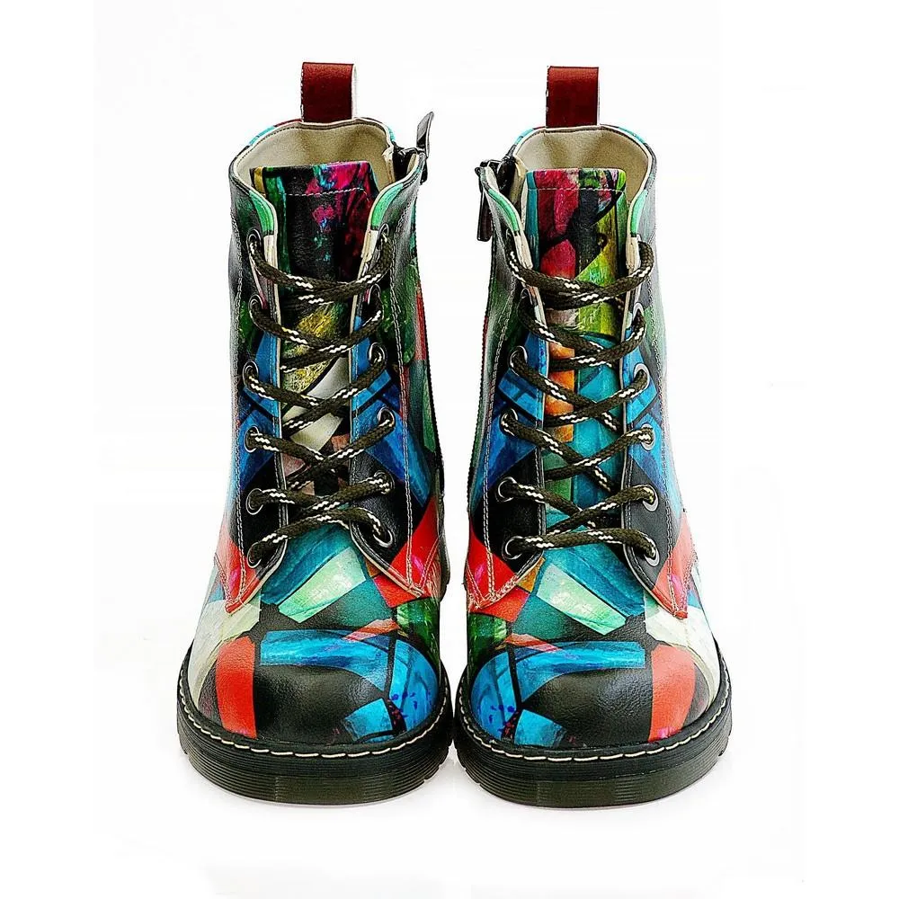 Broken Colors Glasses Long Boots AMAR111