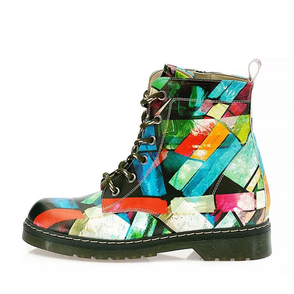 Broken Colors Glasses Long Boots AMAR111