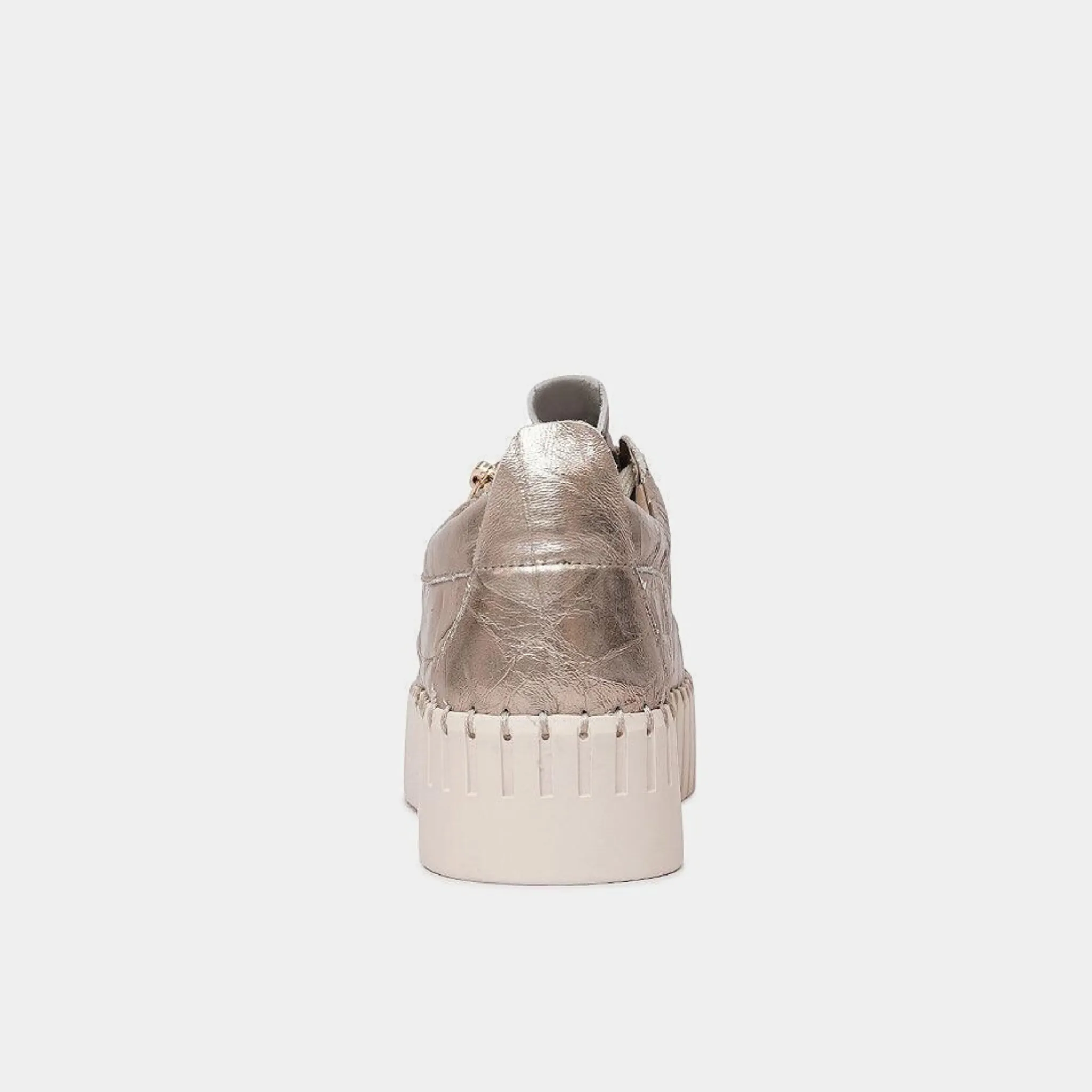 Bump Champagne Shine Leather Sneakers