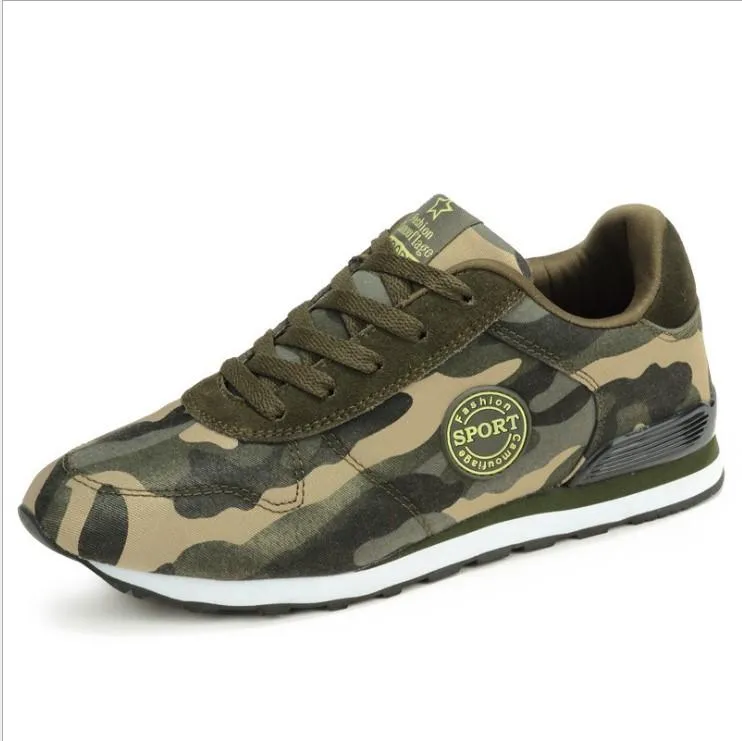 Casual Camouflage Damping Couple Round Toe Sport Sneakers