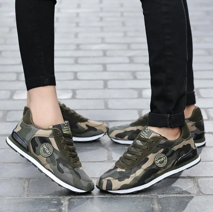 Casual Camouflage Damping Couple Round Toe Sport Sneakers