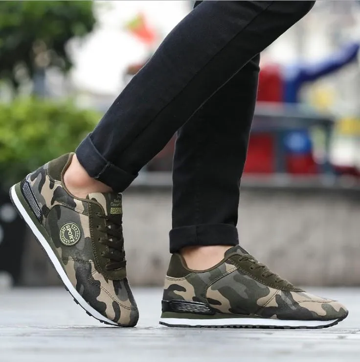 Casual Camouflage Damping Couple Round Toe Sport Sneakers