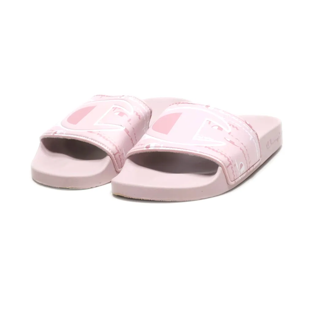 Champion Sliders Fabric Pink Colour For Women