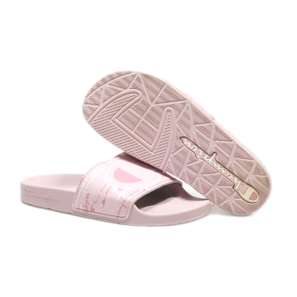 Champion Sliders Fabric Pink Colour For Women