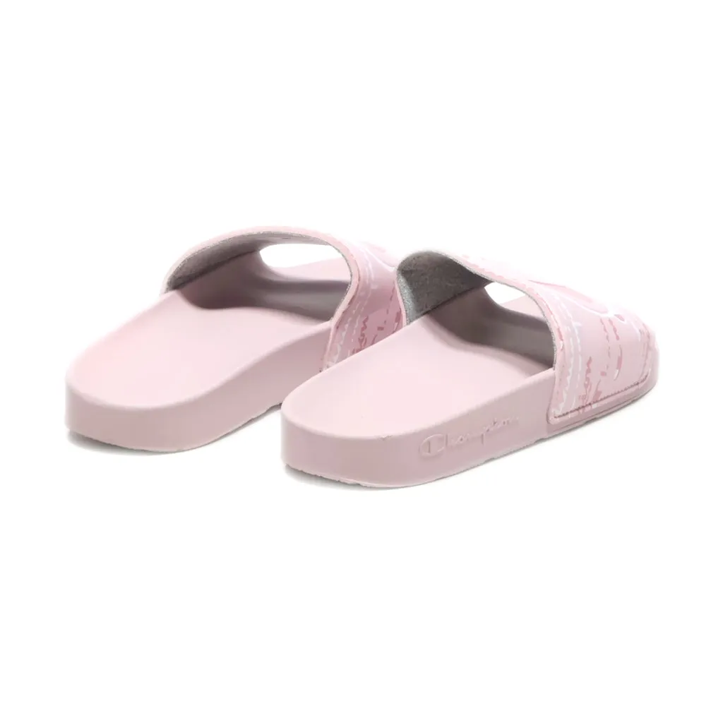 Champion Sliders Fabric Pink Colour For Women