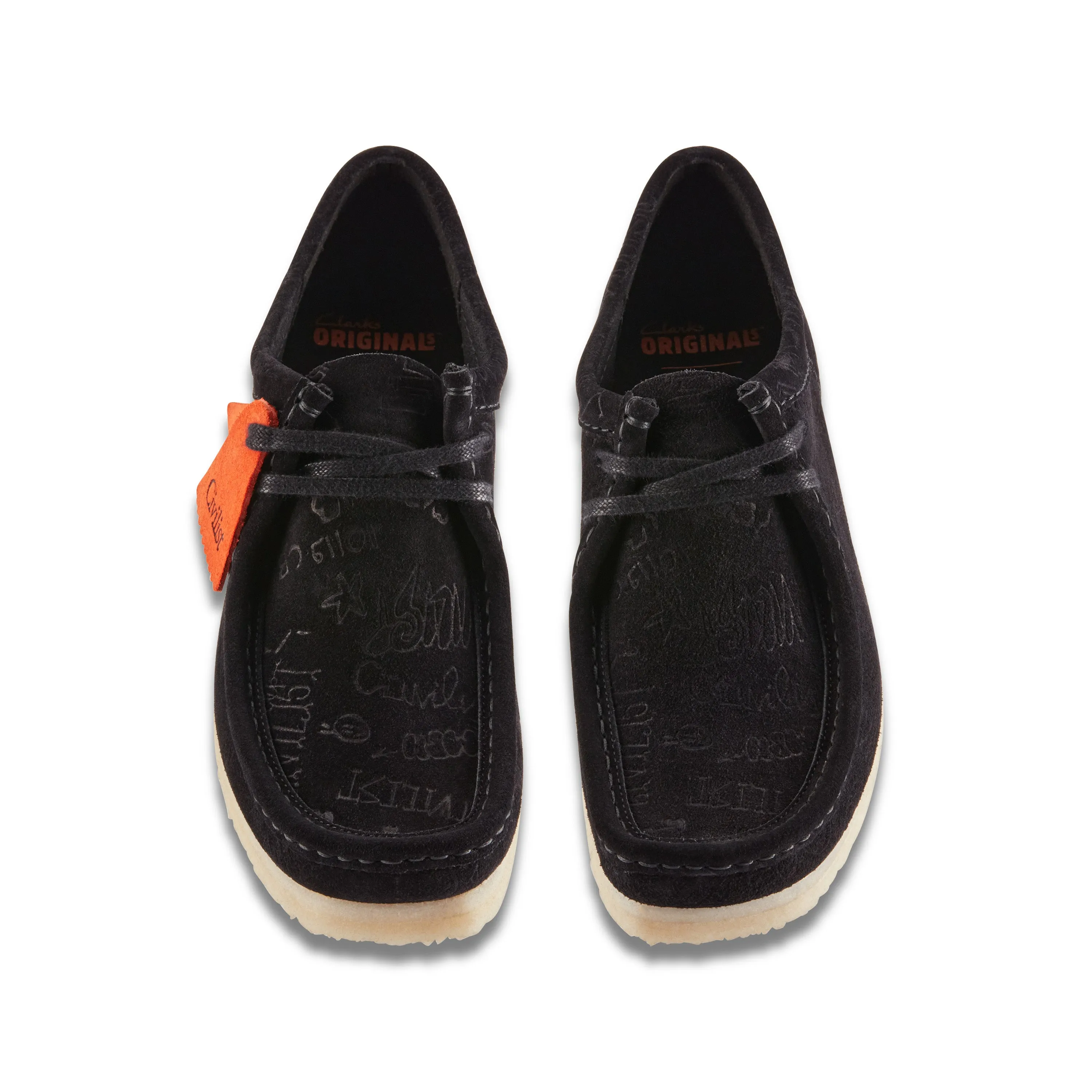 CIVILIST WALLABEE BLACK DEBOSSED SUEDE