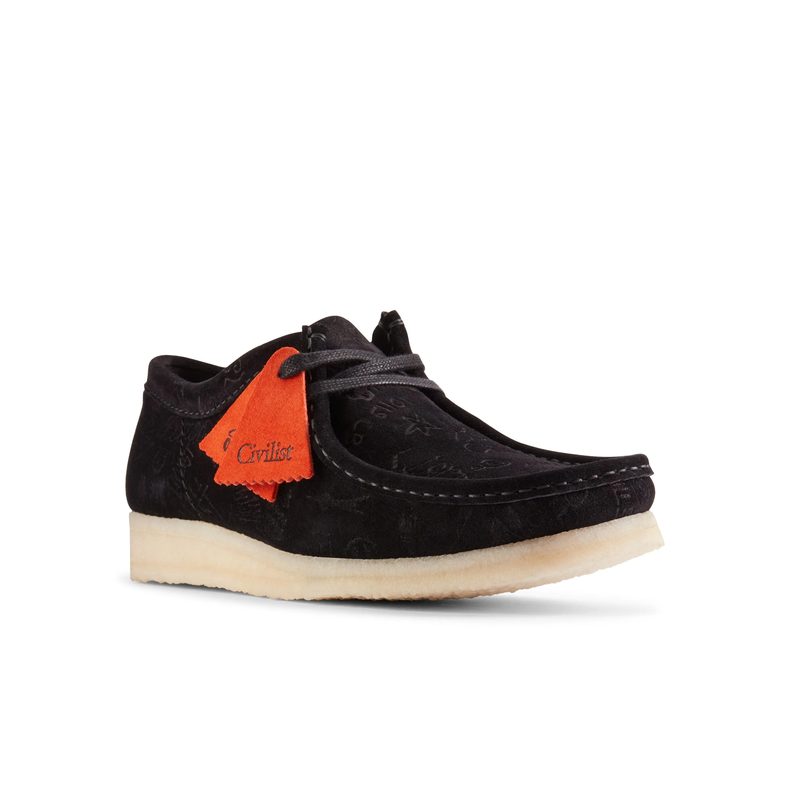 CIVILIST WALLABEE BLACK DEBOSSED SUEDE