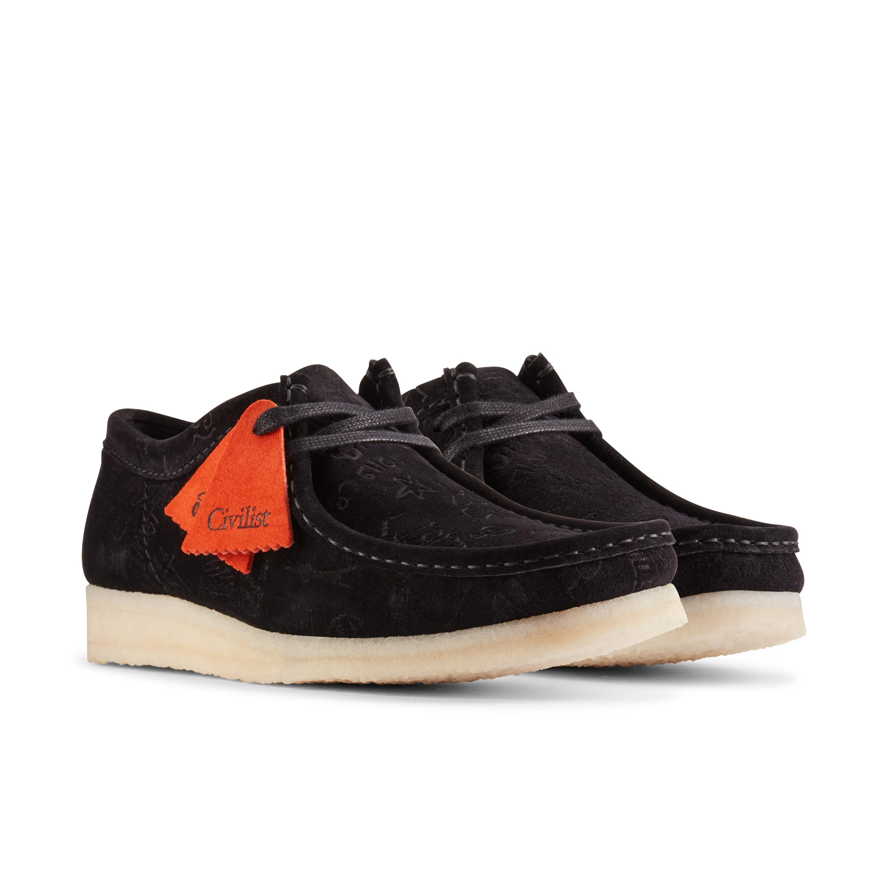 CIVILIST WALLABEE BLACK DEBOSSED SUEDE