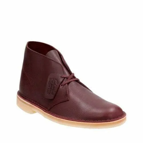 Clarks Originals Desert Boots Men's Burgundy Tumbled Leather 26125547