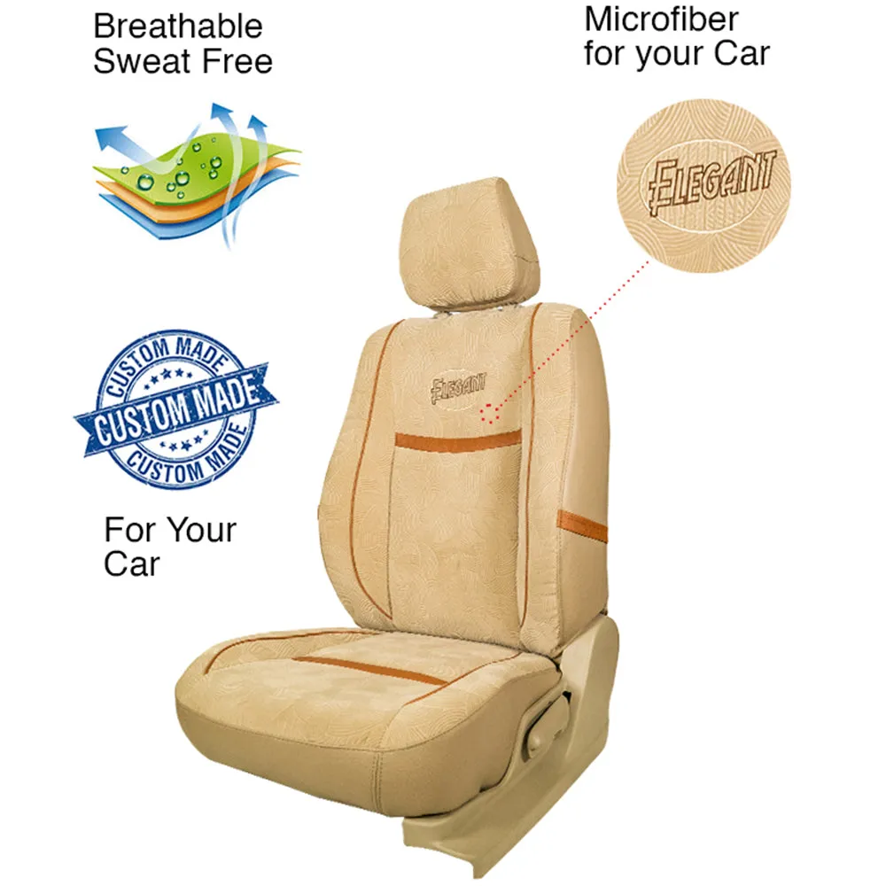 Comfy Waves Fabric Car Seat Cover For Nissan Kicks with Free Set of 4 Comfy Cushion
