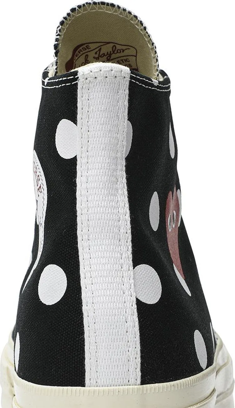 Converse Comme des Garçons x Chuck Taylor All Star 70 Hi Black Polka Dot Sneakers, black