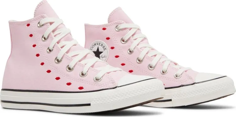 Converse Wmns Chuck Taylor All Star High Embroidered Hearts - Cherry Blossom, Pink