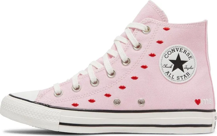 Converse Wmns Chuck Taylor All Star High Embroidered Hearts - Cherry Blossom, Pink