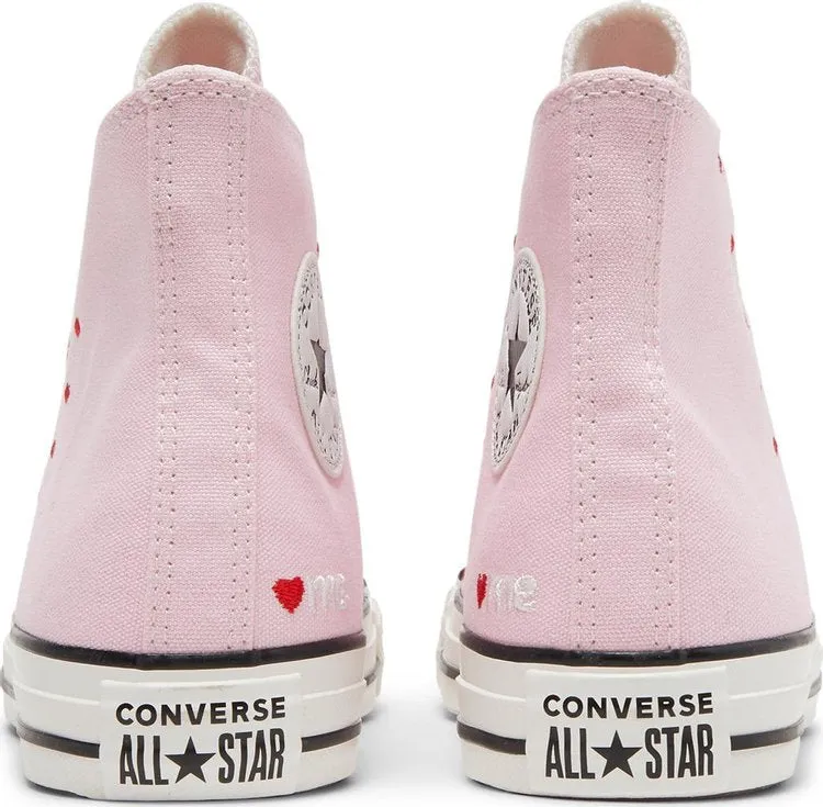 Converse Wmns Chuck Taylor All Star High Embroidered Hearts - Cherry Blossom, Pink