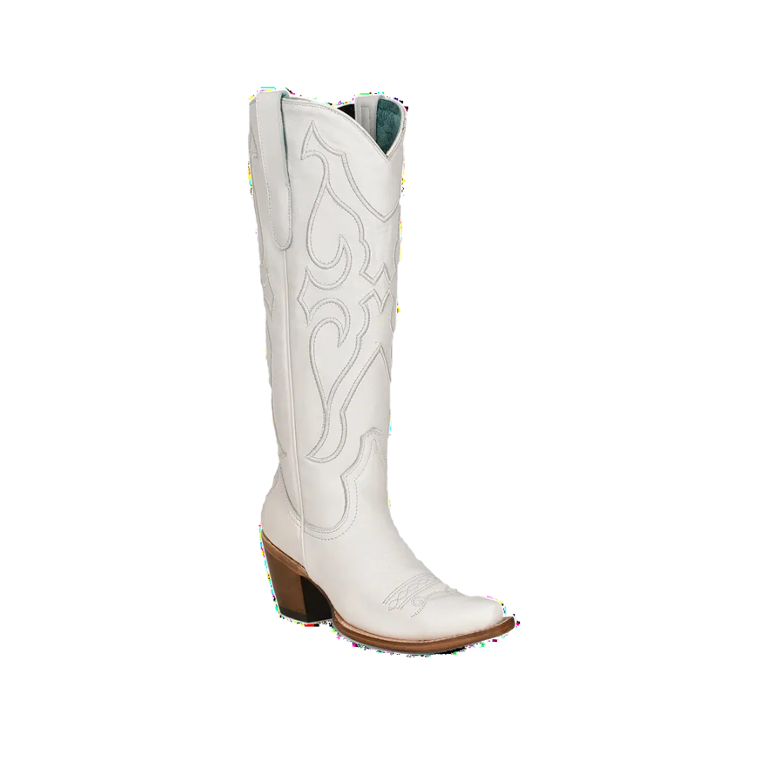 Corral Women's Pure Embroidery Snip Toe White Boots