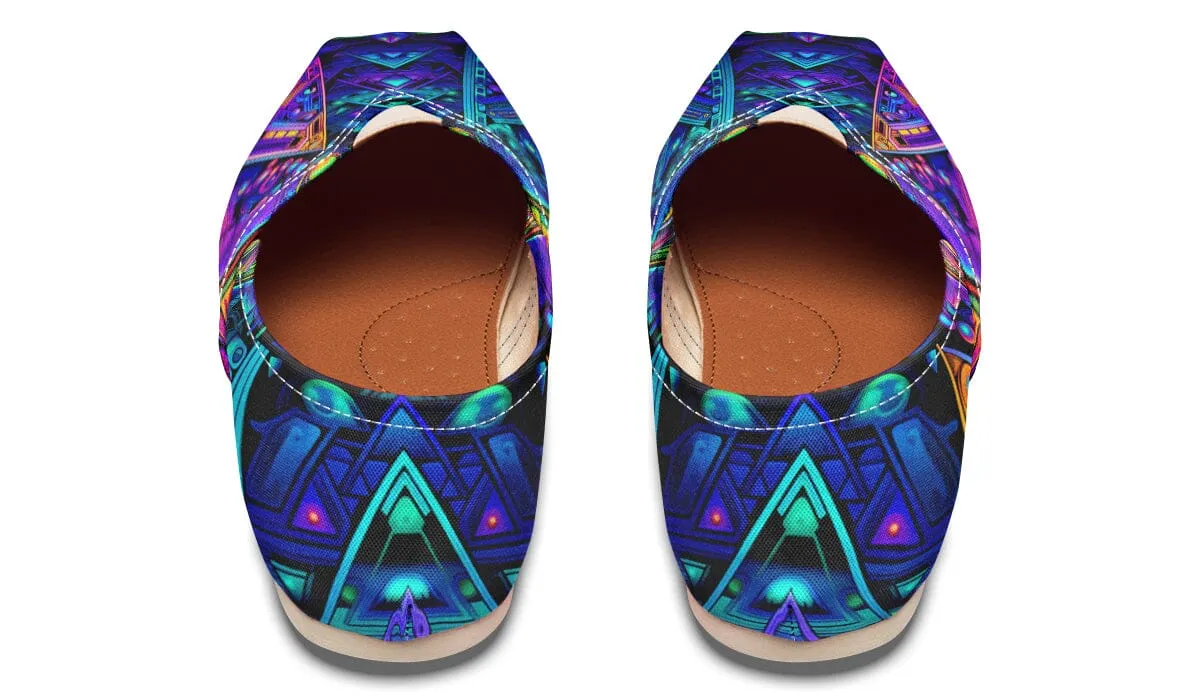 Cyber Cyan Casual Slip on Shoes