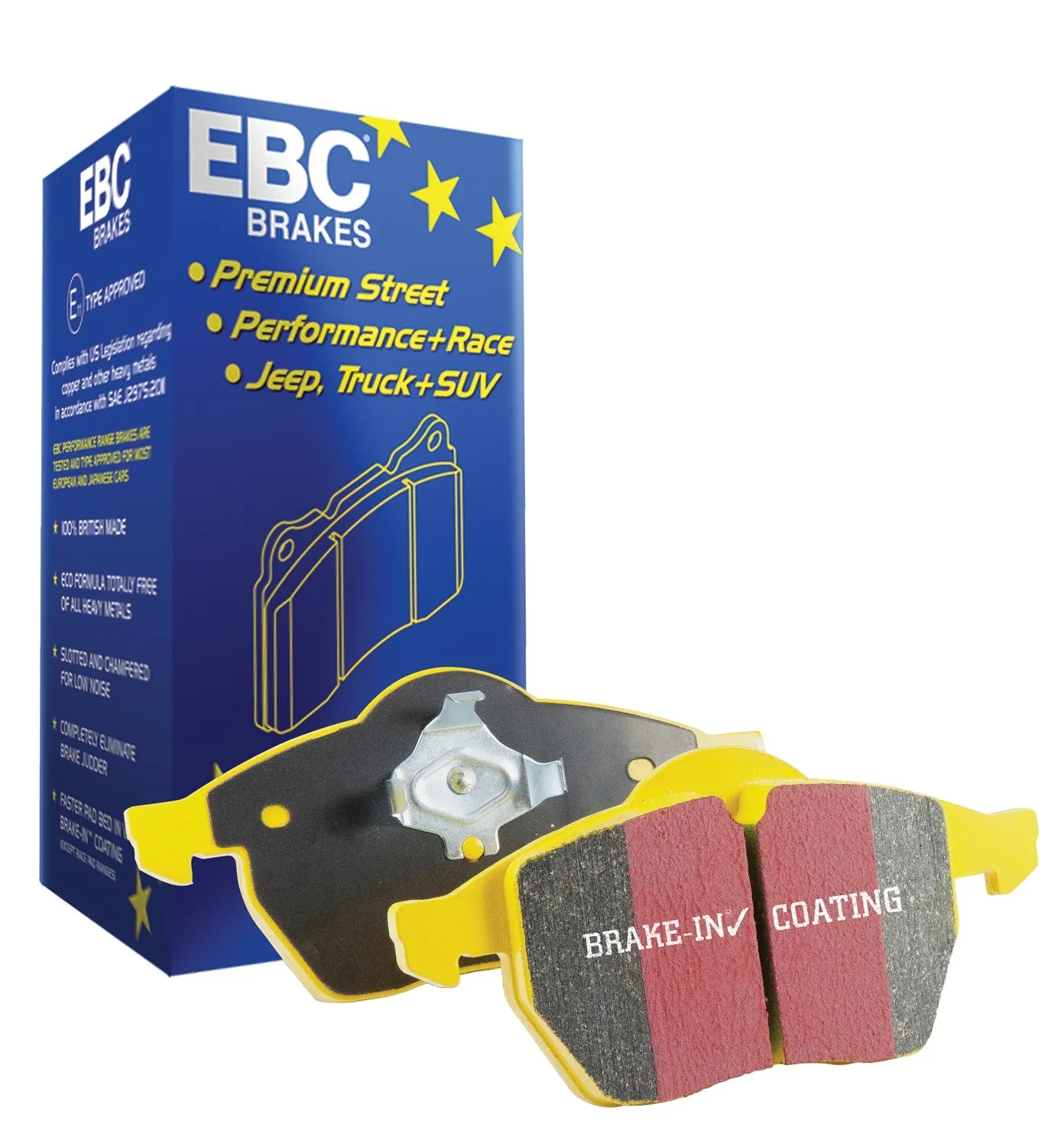 EBC Brakes DP41241R Yellowstuff Street And Track Brake Pads; FMSI Pad No. D149;