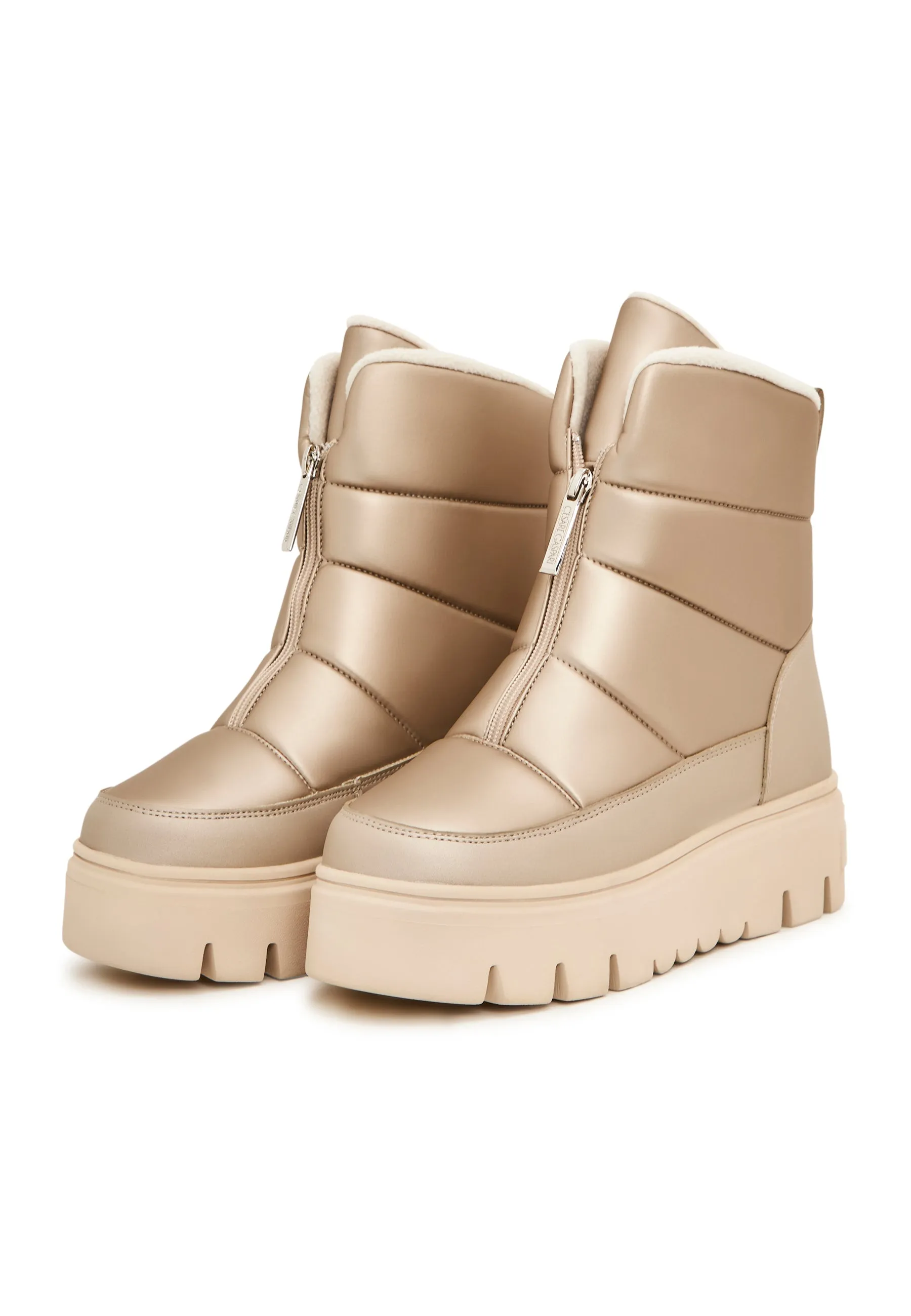 Elegant Winter Snow Boots - Beige