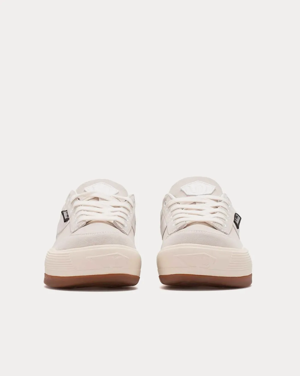 Espresso Suede White Low Top Sneakers