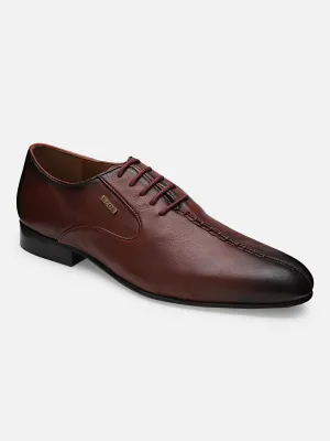 Ezok Men Bordo Leather Formal Shoes