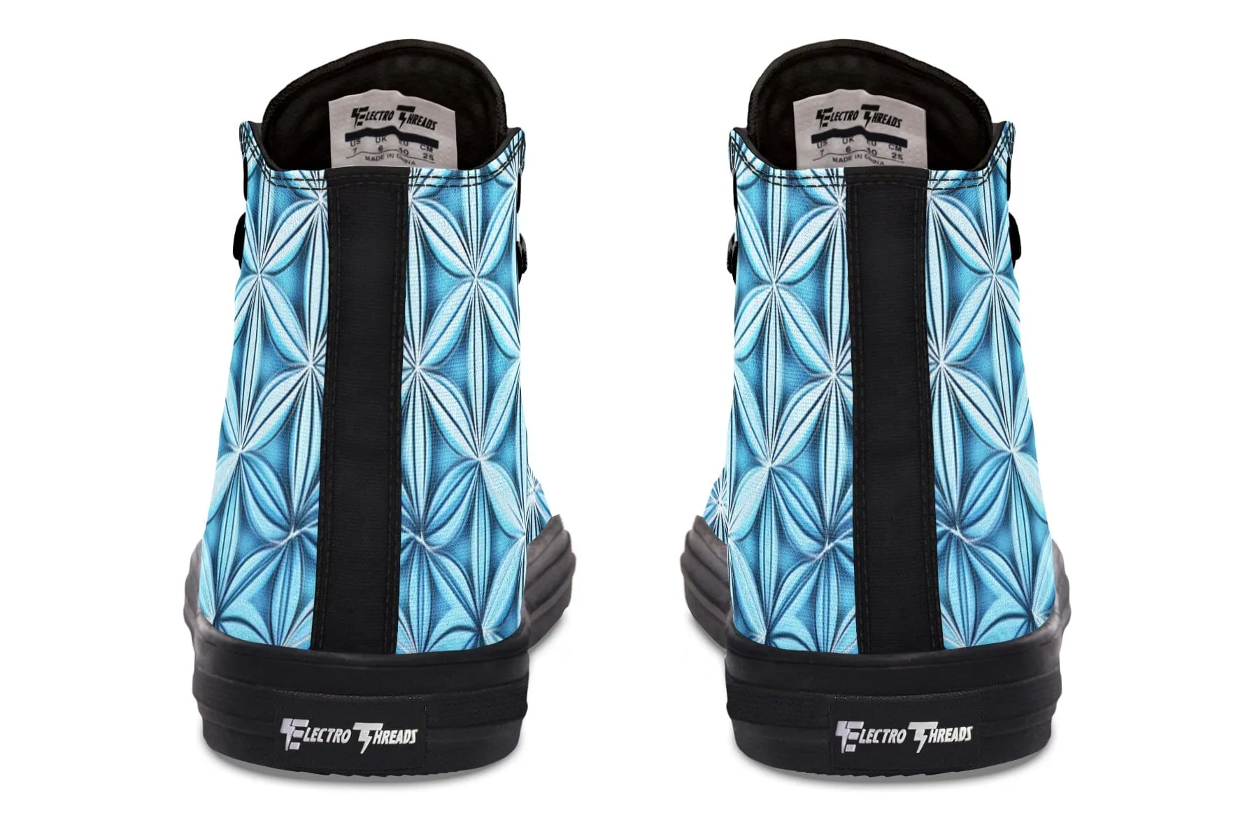 Flower Life Igloo Blue High Top Shoes