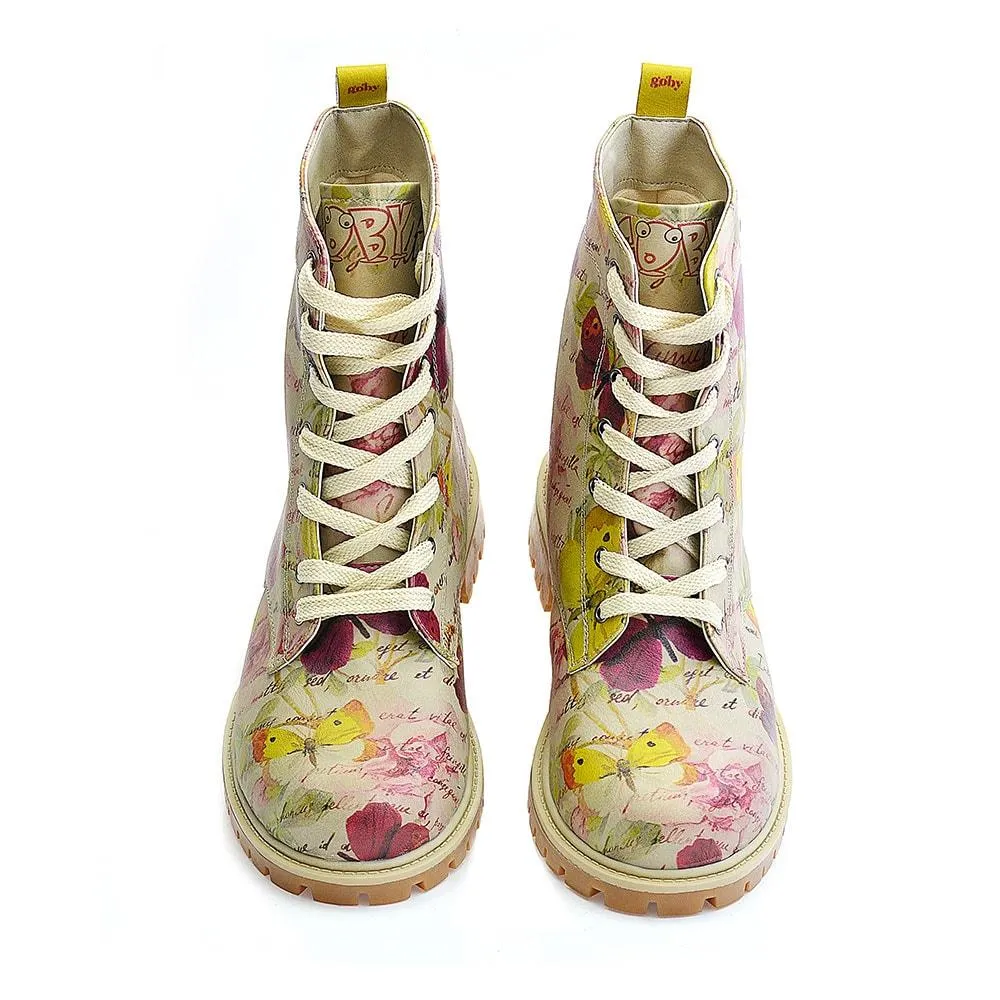 Flowers and Butterfly Long Boots TMB1016