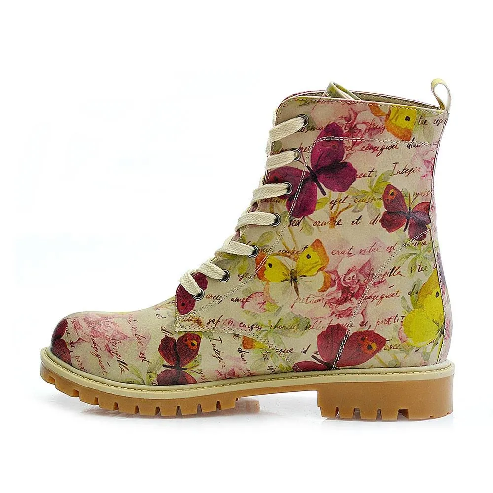 Flowers and Butterfly Long Boots TMB1016