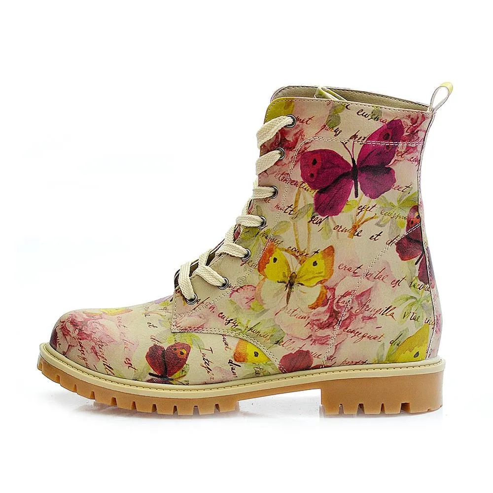 Flowers and Butterfly Long Boots TMB1016