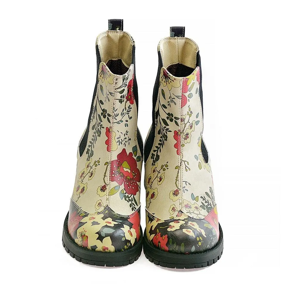 Flowers Short Boots LAS104