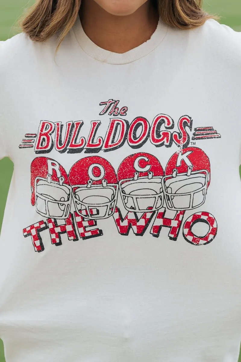 Georgia Bulldogs Graphic Tee - Cream - FINAL SALE