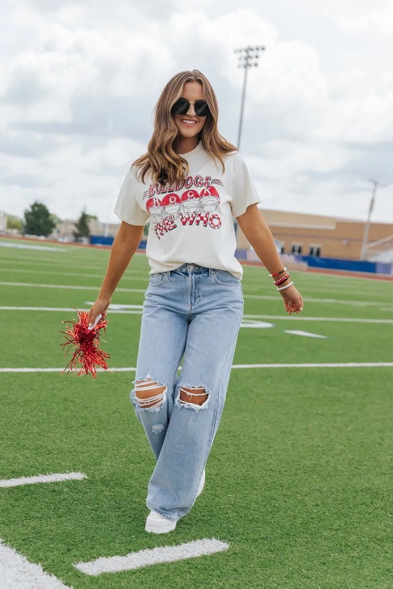 Georgia Bulldogs Graphic Tee - Cream - FINAL SALE