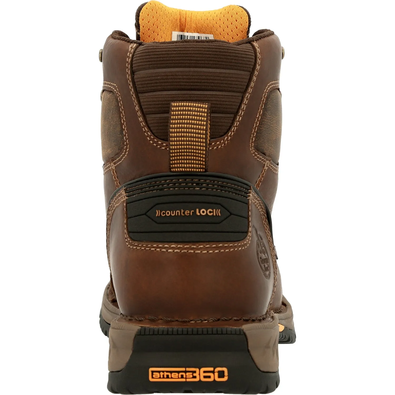 Georgia Mens Athens 360 Waterproof Brown Leather 6in Work Boots