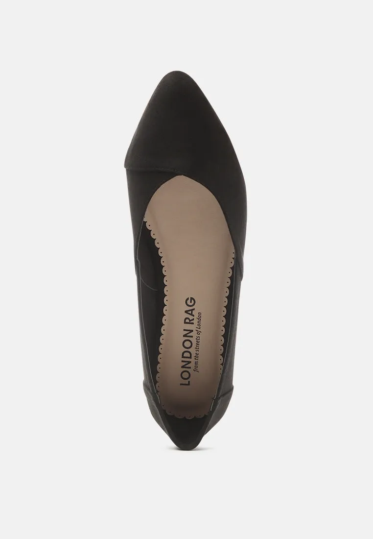 Geralda Suede Pointed Ballerinas