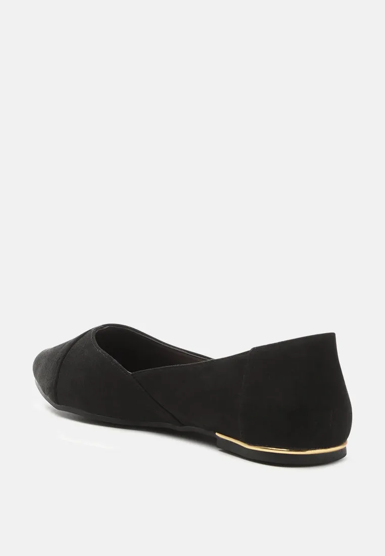 Geralda Suede Pointed Ballerinas