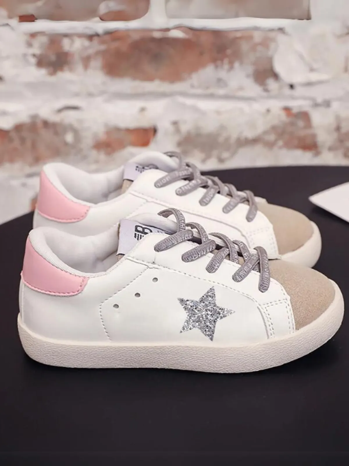 Girls Sparkling Star Sneakers By Liv and Mia