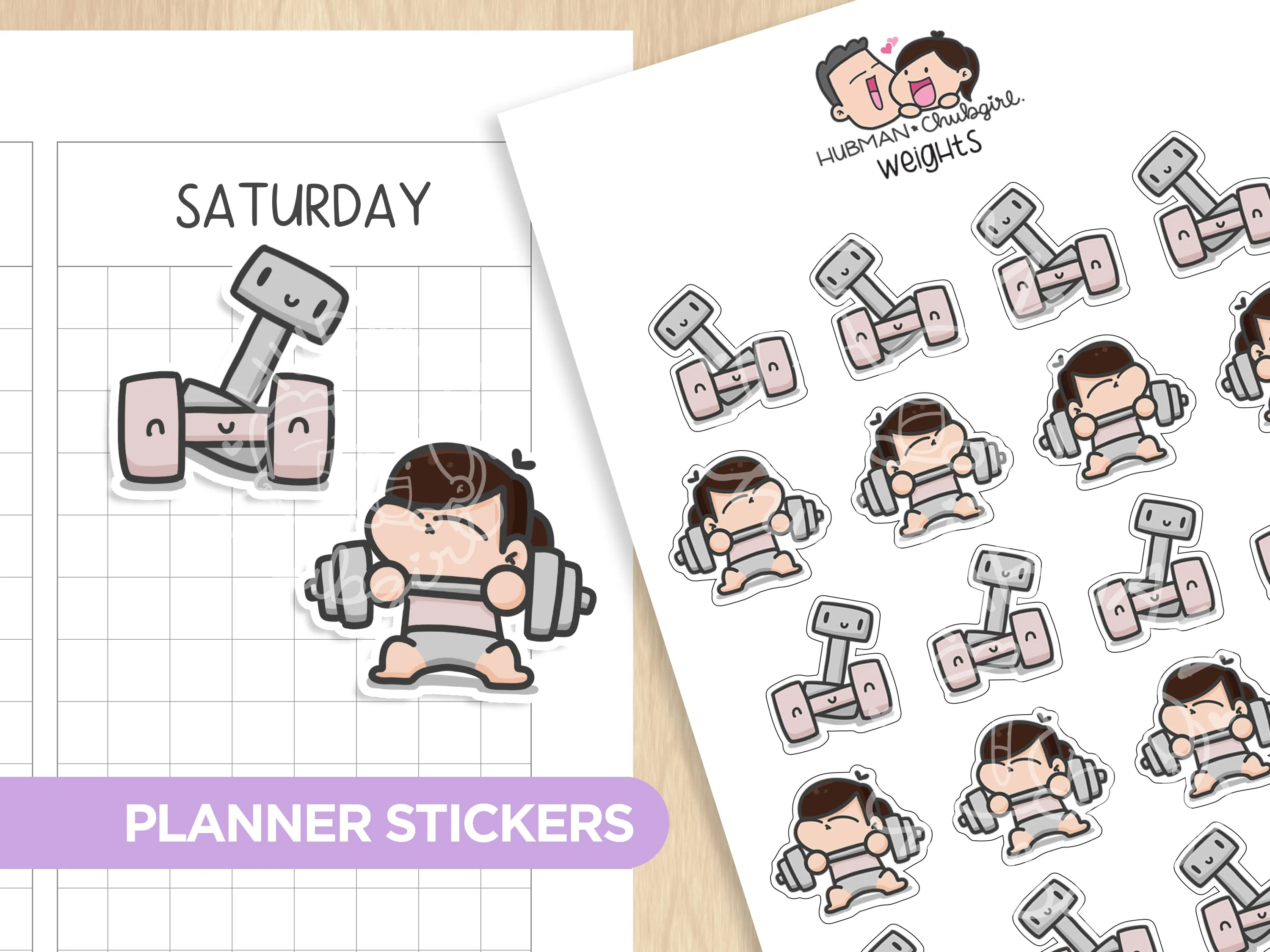 Gym & Workout Sticker Set