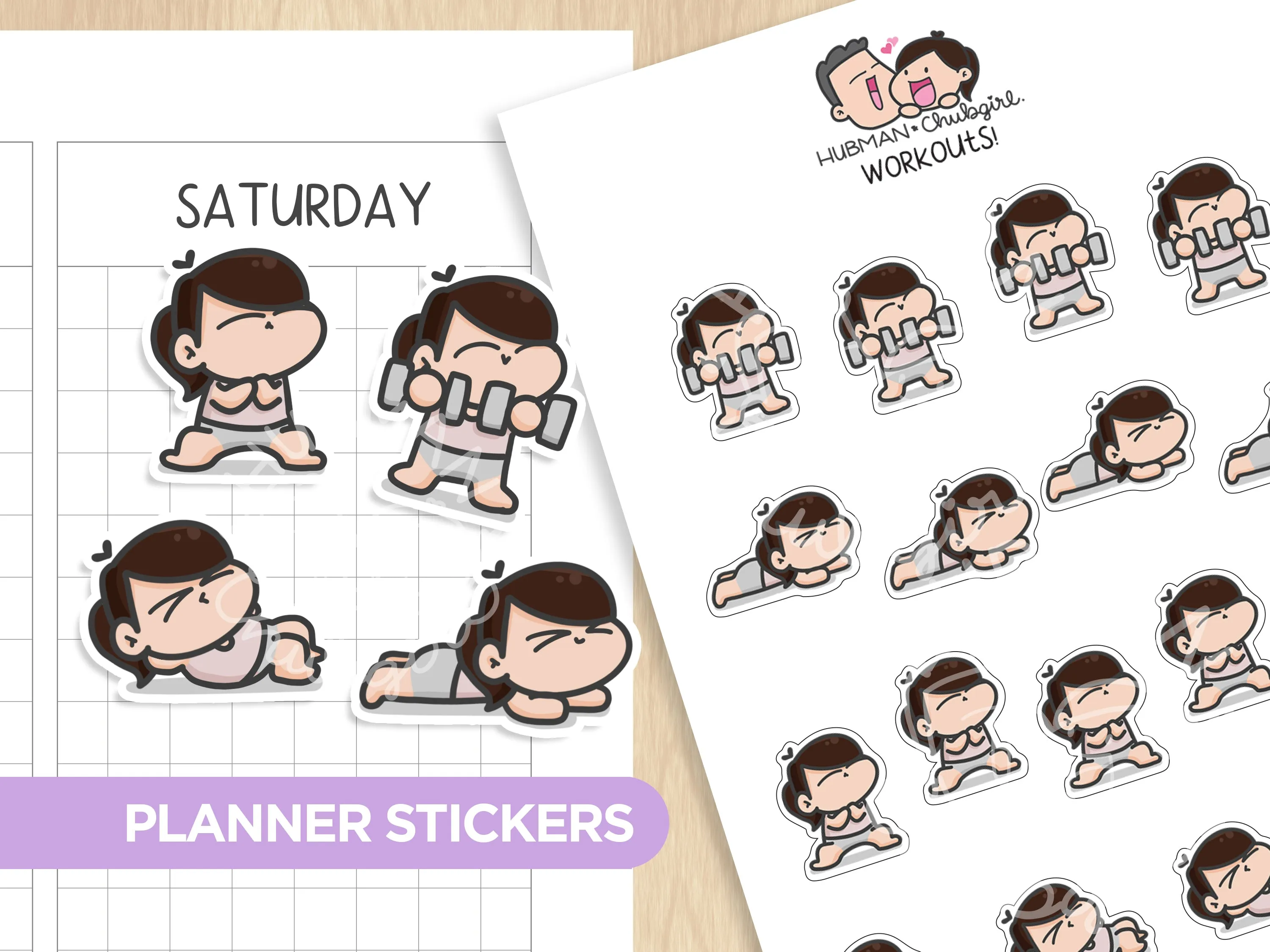 Gym & Workout Sticker Set