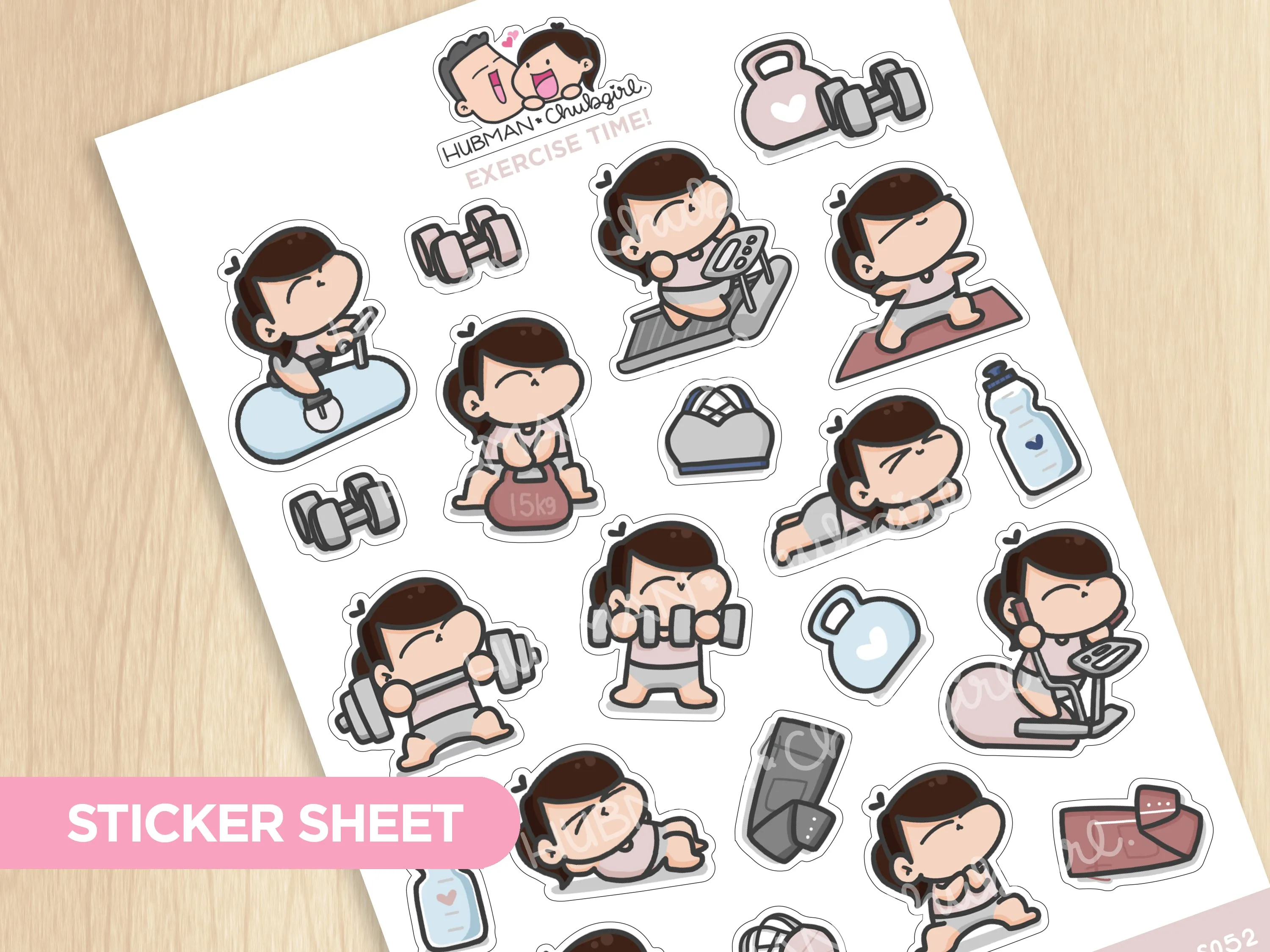 Gym & Workout Sticker Set