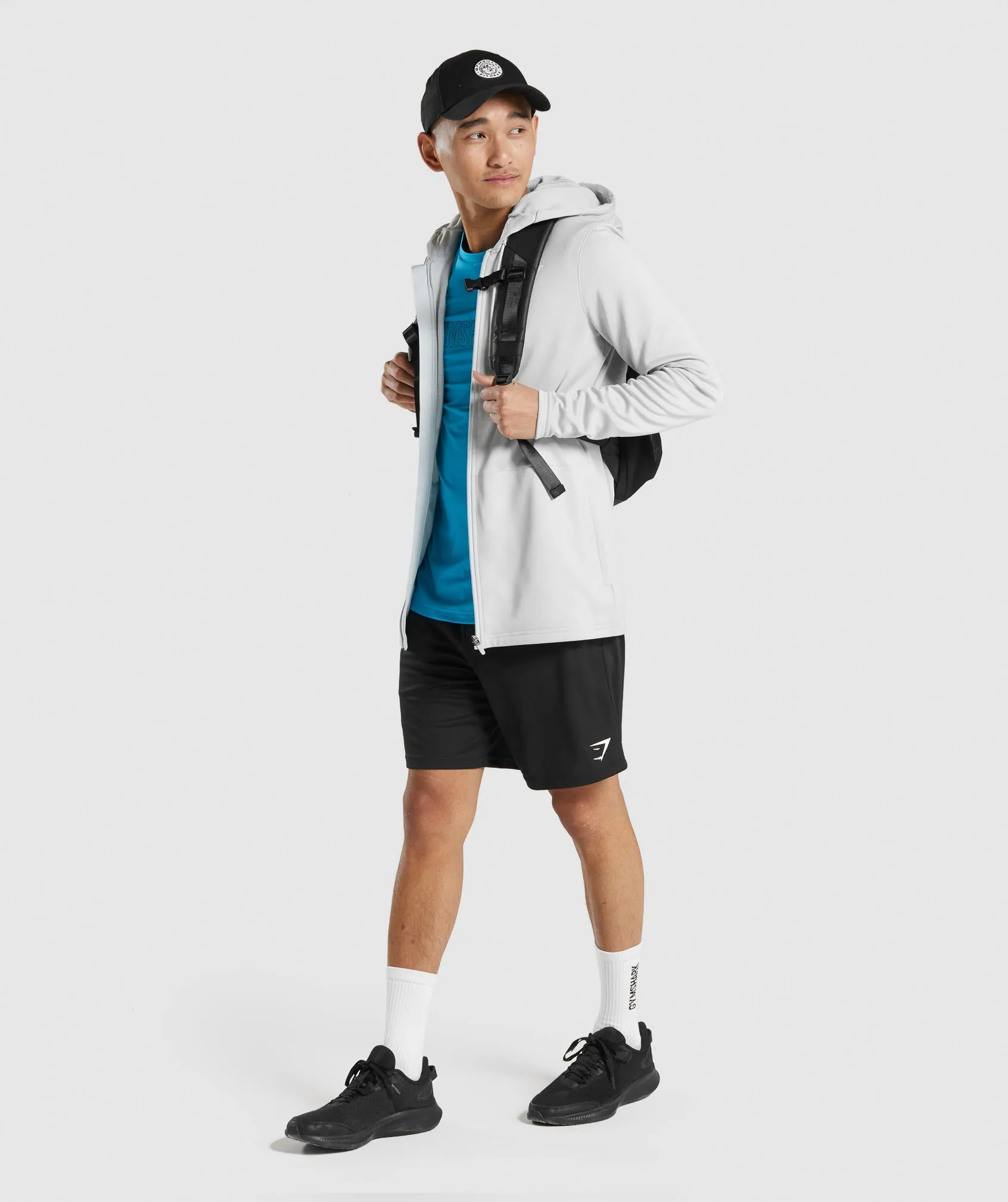 Gymshark Arrival Zip Up Hoodie - Light Grey