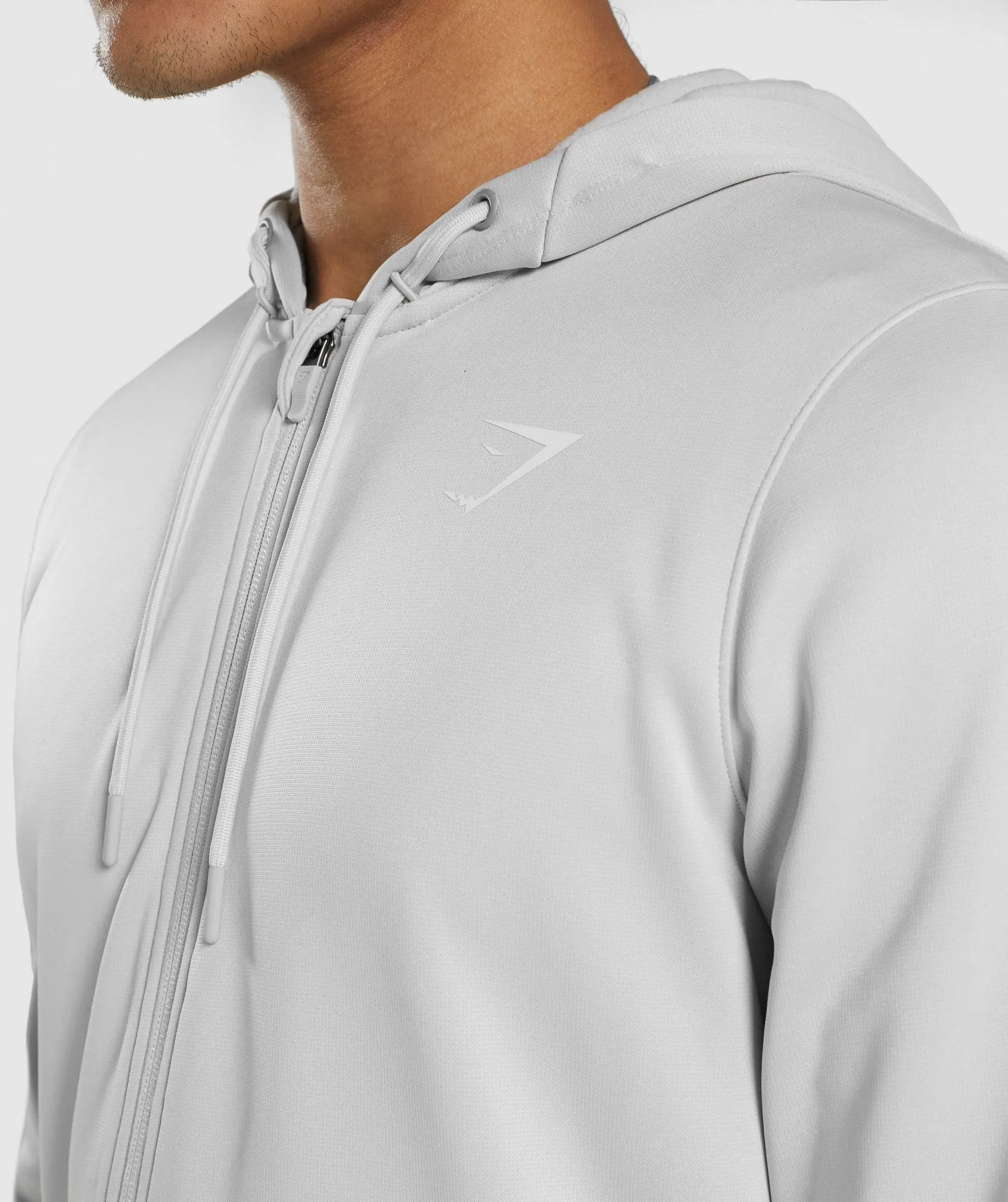 Gymshark Arrival Zip Up Hoodie - Light Grey