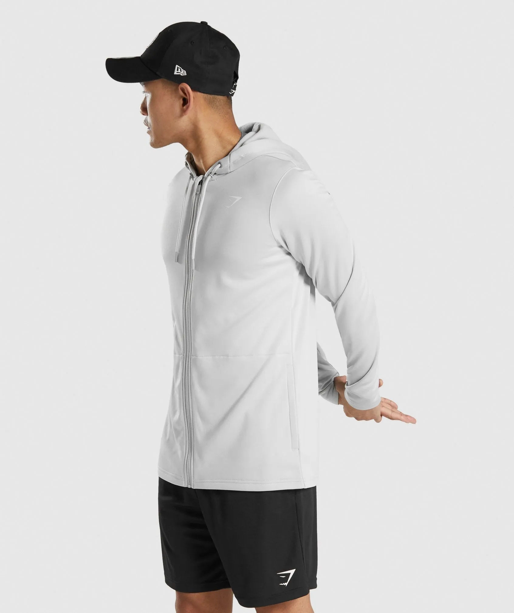 Gymshark Arrival Zip Up Hoodie - Light Grey