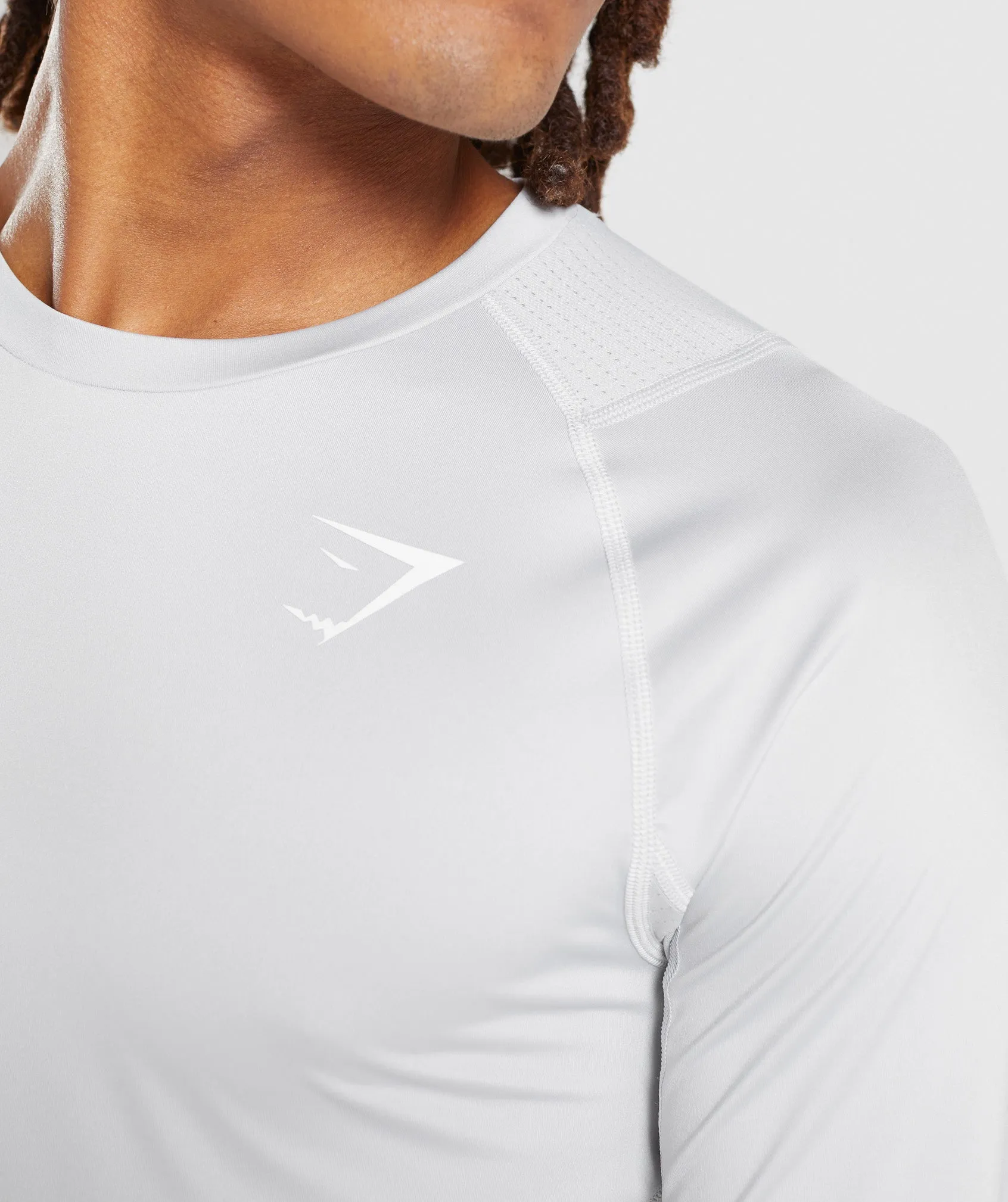 Gymshark Element Baselayer Long Sleeve T-Shirt - Light Grey