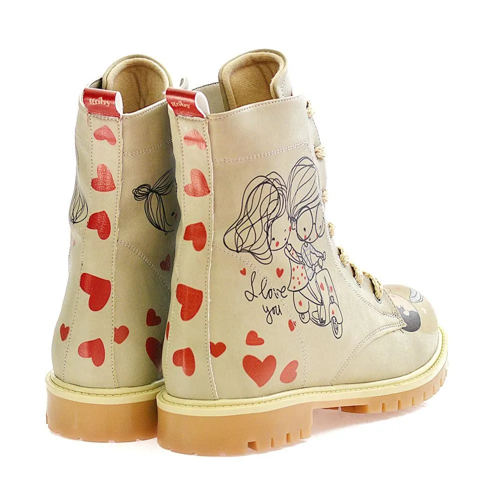 Happy Valentines day Long Boots TMB1037