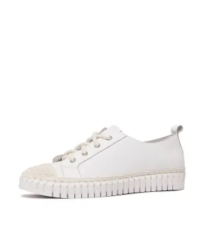 Harena White Leather Sneakers