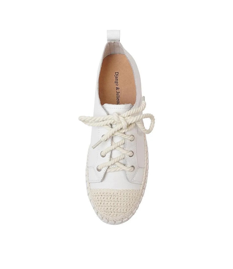 Harena White Leather Sneakers