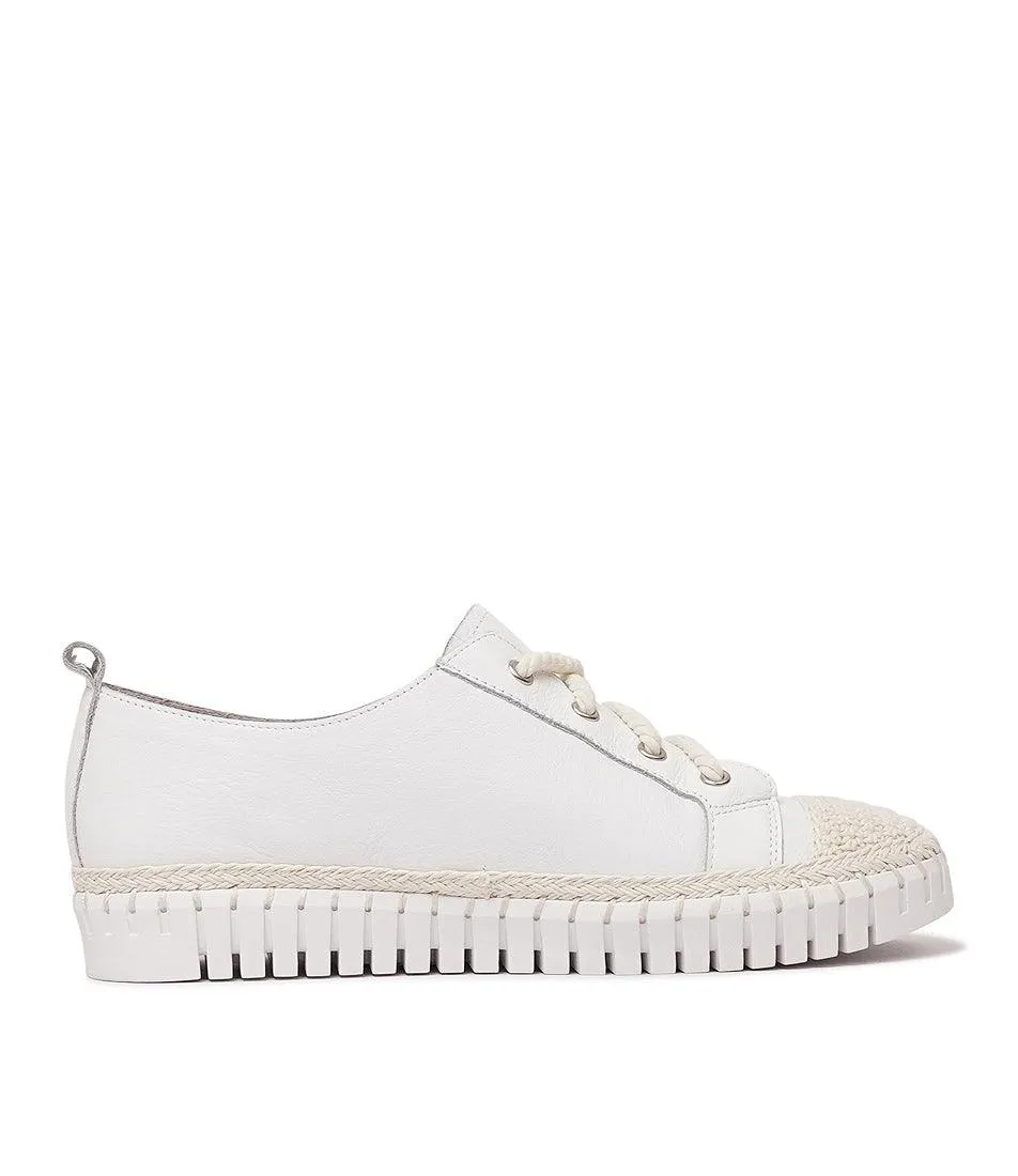 Harena White Leather Sneakers