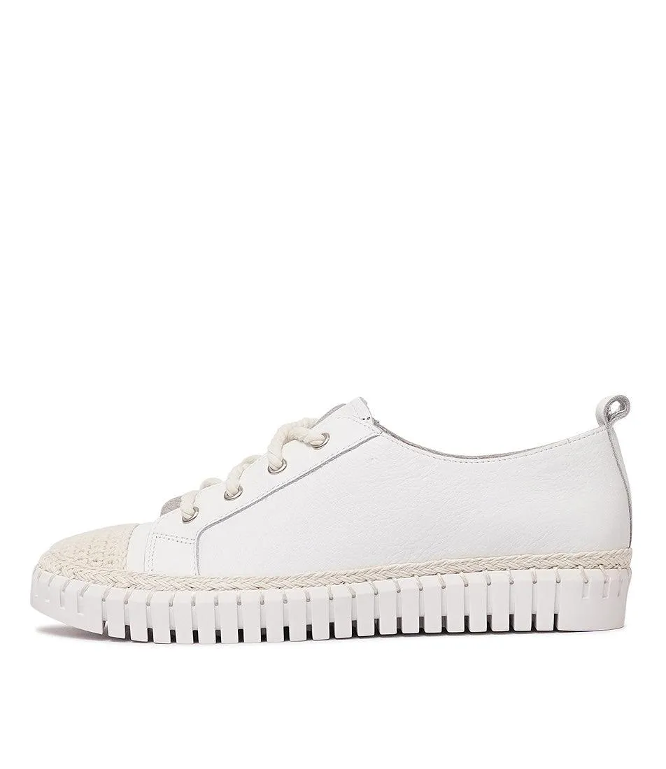 Harena White Leather Sneakers