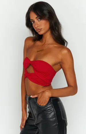 Havannah Red Bandeau Top