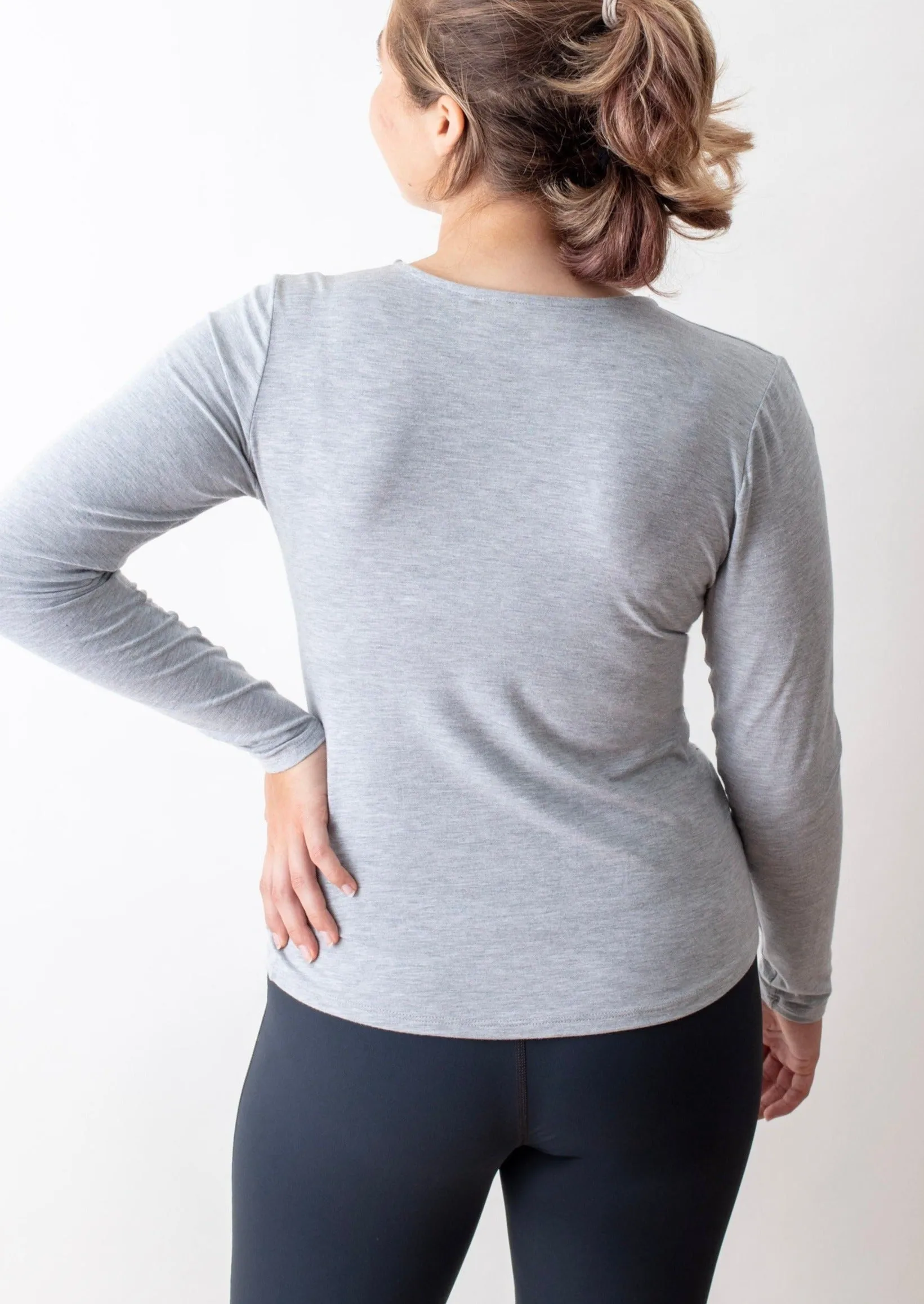 HEATHER GREY Taylor Long Sleeve Tee