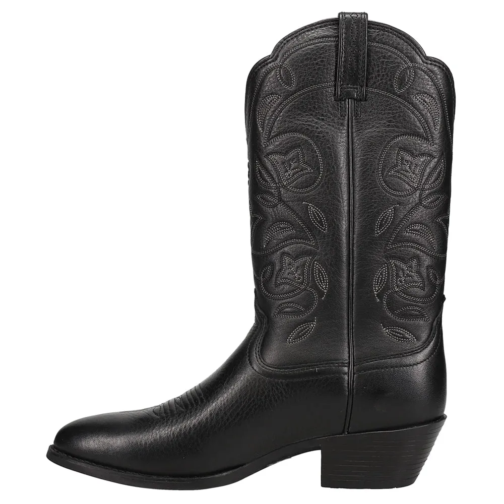 Heritage Embroidered Round Toe Cowboy Boots